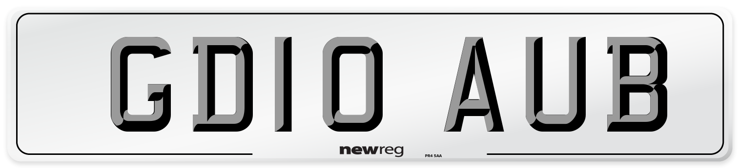 GD10 AUB Number Plate from New Reg